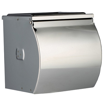 Держатель для бытовых рулонов туалетной бумаги с полкой глянцевый, 21206 фото  в интернет-магазине Санкомп