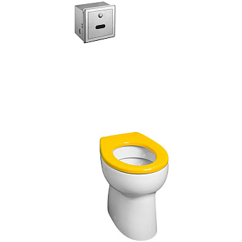 Унитаз напольный ДЕТСКИЙ с АВТОМАТИЧЕСКИМ ПРОТОЧНЫМ СМЫВОМ (Батарейки), 15402  фото  в интернет-магазине Санкомп