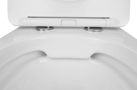 Унитаз подвесной БЕЗОБОДКОВЫЙ (480х370х360) С СИДЕНЬЕМ МИКРОЛИФТ 22570  фото  в интернет-магазине Санкомп