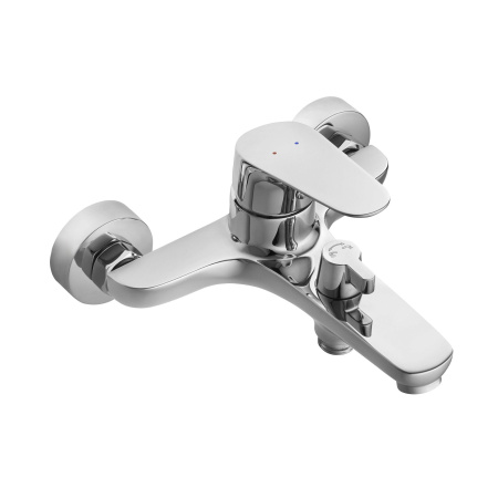 Смеситель для ванны настенный ОДНОРЫЧАЖНЫЙ, излив литой, длина излива 192 мм, лейка 1 режим, 22763  фото  в интернет-магазине Санкомп