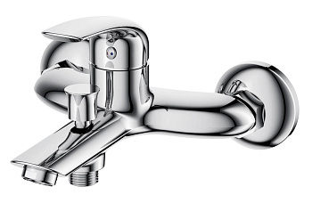 Смеситель для ванны настенный, излив короткий, лейка 1 режим, 22294 фото  в интернет-магазине Санкомп