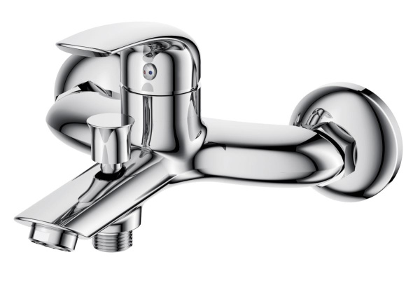 Смеситель для ванны настенный, излив короткий, лейка 1 режим, 22294 фото  в интернет-магазине Санкомп
