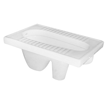 Чаша Генуя керамическая с литым сифоном (подача воды сзади) 530х403х219, 0202.00.11