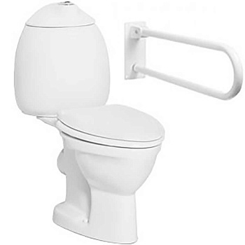 Унитаз-компакт детский для инвалидов с горизонтальным выпуском (571х302х660 (305), 20887  фото  в интернет-магазине Санкомп