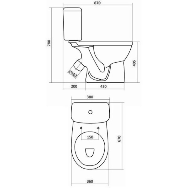 Унитаз компакт керамика косой выпуск (660х370х780) 2-х режимная арматура, сидение ДП, 872  фото  в интернет-магазине Санкомп