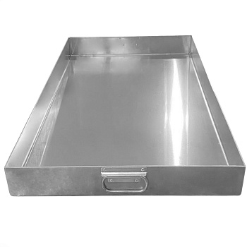 Поддон AISI 430 толщина 2 мм с ручками 1100х700х100 мм., ровное дно (по размерам заказчика), 26017 фото  в интернет-магазине Санкомп