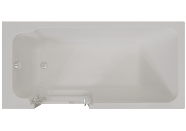 Ванна для инвалидов и пожилых со стеклянной дверцей лежачая левая 1680х800х610 мм, 22773  фото  в интернет-магазине Санкомп