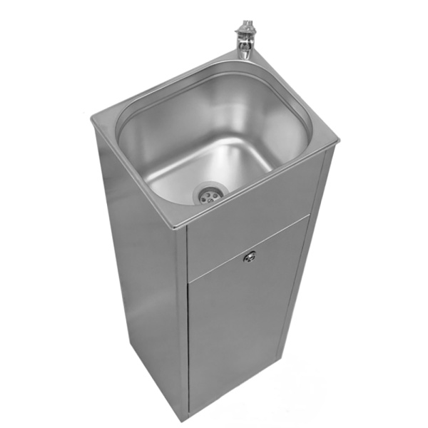 Фонтанчик питьевой кнопочный напольный 1 чаша Х/В, Б/Ф, Б/УФ, Б/Г, Б/ТО, AISI 304, 325х265х870 26962 фото  в интернет-магазине Санкомп