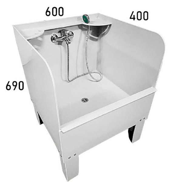 Ванна ножная 600х400х690 С ЭКРАНОМ СО СМЕСИТЕЛЕМ, 21225 фото  в интернет-магазине Санкомп