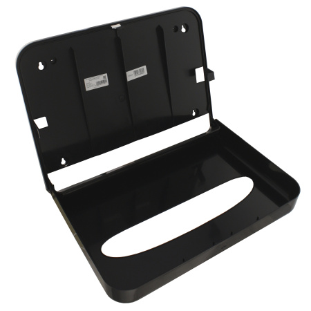 Диспенсер для покрытий на унитаз пластиковый 1/2 сложения Черный, 21205 фото  в интернет-магазине Санкомп