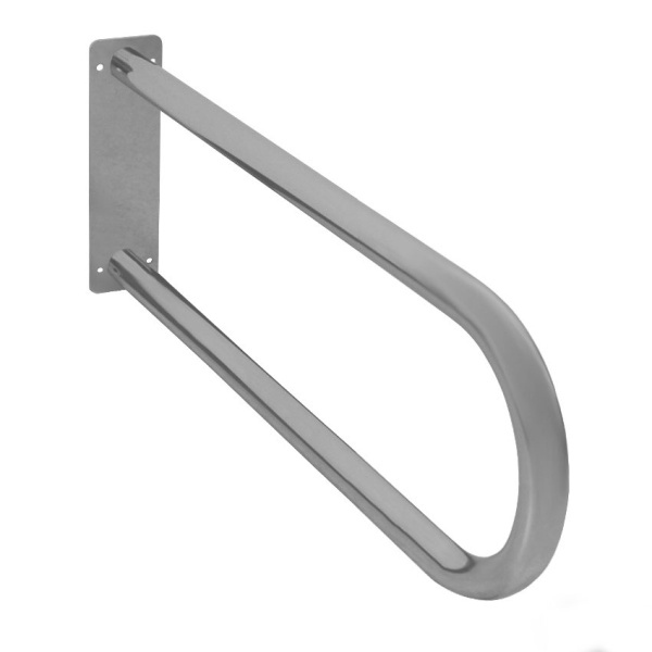 Поручень настенный округлый из нержавеющей стали 550х240, 24338 фото  в интернет-магазине Санкомп