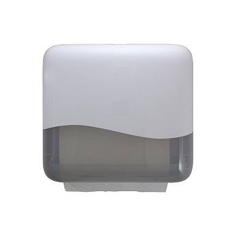 Диспенсер для листовых полотенец тип сложения полотенец-V (вмещает 2 пачки) БЕЛЫЙ, 24715 фото  в интернет-магазине Санкомп