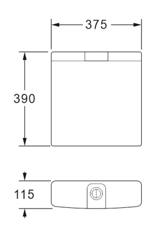 БАЧОК пластиковый с соединительной трубой 375х115х390 мм фото арт.20599