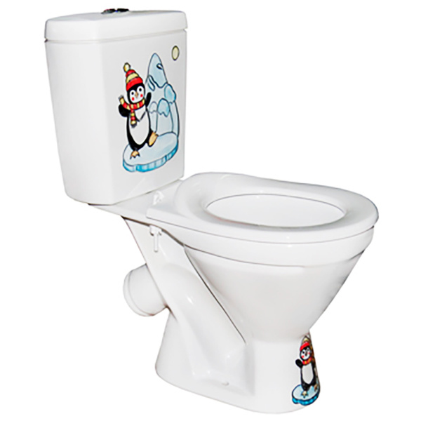 Унитаз-компакт детский с косым выпуском с рисунком (580х300х670(340)), 26985 фото  в интернет-магазине Санкомп