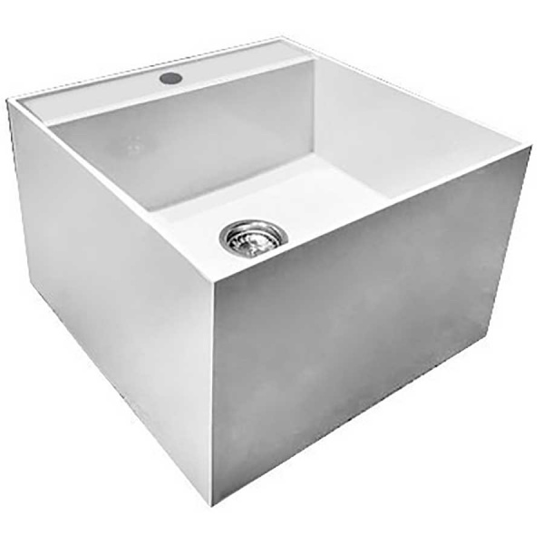 Ванна ножная 400х400х400 мм с отверстием под смеситель, 23052 фото  в интернет-магазине Санкомп