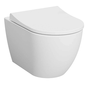 Унитаз подвесной БЕЗОБОДКОВЫЙ (540х355х345) С СИДЕНЬЕМ МИКРОЛИФТ 21448 фото  в интернет-магазине Санкомп