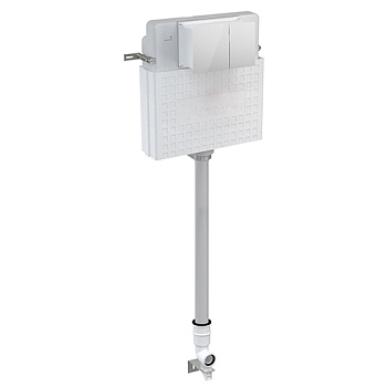 Инсталляция для напольных унитазов 9 литров в комплекте с кнопкой из НЕРЖАВЕЙКИ (125х510х480) фото 