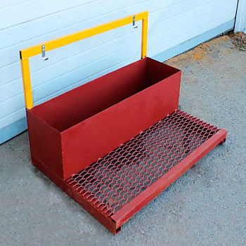 Мойка металлическая для чистки обуви с поддоном шириной 750 мм (по размерам заказчика), 26093 фото  в интернет-магазине Санкомп