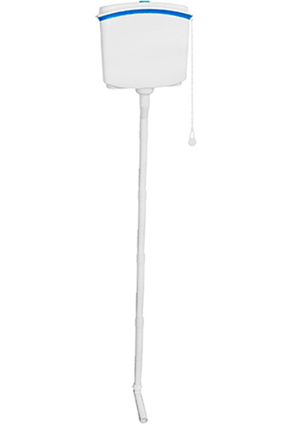 Бачок высокий подвесной ПЛАСТИК в комплекте с арматурой и трубкой 150х443х356, 0223.303.3 фото арт.0223.303.3 Синий