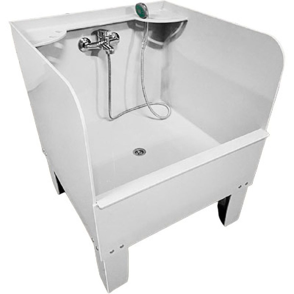 Слив технический напольный 640х500х890 С ЭКРАНОМ БЕЗ СМЕСИТЕЛЯ С ЗАДНЕЙ ПОЛКОЙ, 20237 фото  в интернет-магазине Санкомп