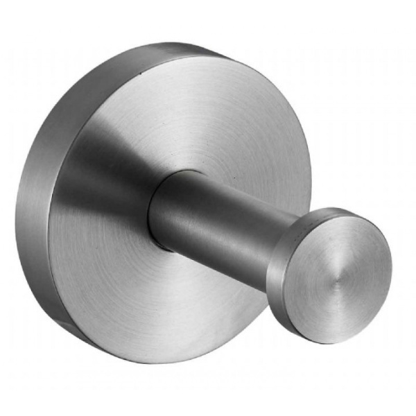 Крючок для ванной одинарный из нержавеющей стали шлифованный 17445 фото  в интернет-магазине Санкомп