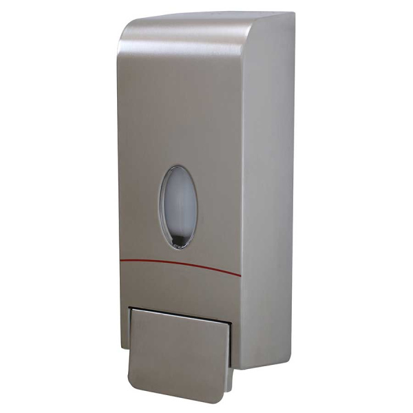 Дозатор для жидкого мыла настенный из нержавеющей стали 1000 мл вертикальный Матовый, 25371 фото  в интернет-магазине Санкомп