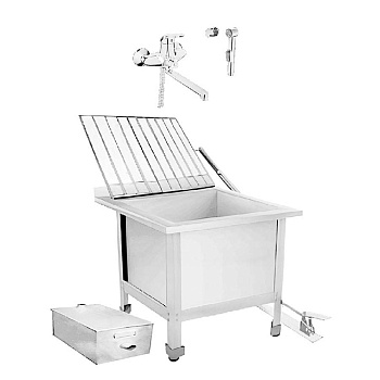 Слив технический из нержавеющей стали 630х630х600 РЕШЕТКА ПЕДАЛЬ СМЕСИТЕЛЬ ПЕСКОУЛОВИТЕЛЬ, 18170 фото  в интернет-магазине Санкомп