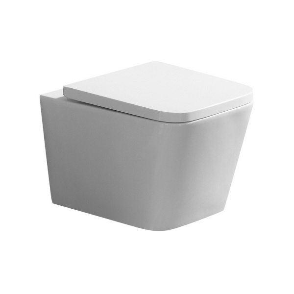 Унитаз подвесной БЕЗОБОДКОВЫЙ (505х350х345) С УЛЬТРАТОНКИМ СИДЕНЬЕМ МИКРОЛИФТ 22563  фото  в интернет-магазине Санкомп