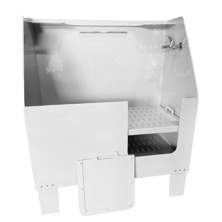 Ванна для груминга для собак с экраном 1250х650х1500 мм СО СМЕСИТЕЛЕМ И 2 ПОДДОНАМИ, 18260 фото  в интернет-магазине Санкомп