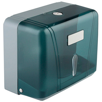 Диспенсер для листовых полотенец тип сложения полотенец-V (вмещает 2 пачки) ЗЕЛЕНЫЙ, 18574  фото  в интернет-магазине Санкомп