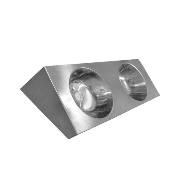 Раковина из нержавеющей стали коллективная с 2 чашами (1200х450х290), 5646 фото  в интернет-магазине Санкомп