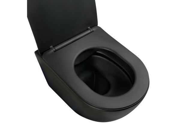 Унитаз подвесной Черный с Инсталляцией в комплекте с кнопкой, 24590  фото  в интернет-магазине Санкомп
