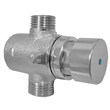 Кран ВСТРОЕННЫЙ ПОРЦИОННЫЙ 7 секунд, резьба наружная Ду 1/2", 24700 фото  в интернет-магазине Санкомп