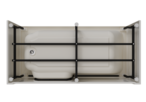 Ванна для инвалидов и пожилых со стеклянной дверцей лежачая правая 1680х800х610 мм, 22770  фото  в интернет-магазине Санкомп