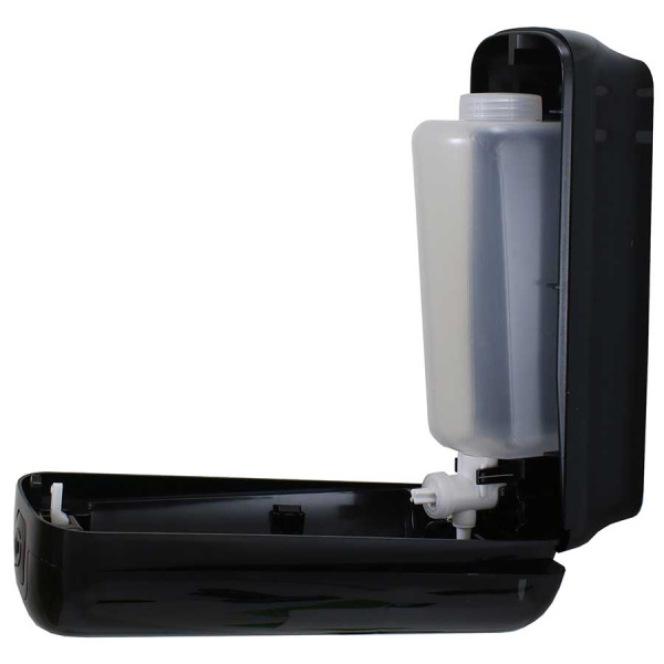 Дозатор для жидкого мыла настенный пластиковый 1000 мл Черный, 25375 фото  в интернет-магазине Санкомп