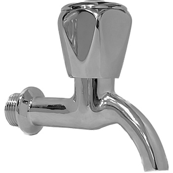 Кран водоразборный настенный КрН 1/2" хром, 26960 фото  в интернет-магазине Санкомп