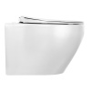 Унитаз подвесной БЕЗОБОДКОВЫЙ (370х520х360) С СИДЕНЬЕМ МИКРОЛИФТ 22567  фото  в интернет-магазине Санкомп