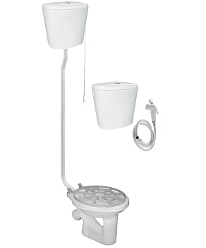 Видуар АНТИВСПЛЕСК, с высоким бачком и бачком для раствора КЕРАМИКА (БЕЗ ПЕДАЛИ И СМЕСИТЕЛЯ), 1367 фото в интернет-магазине СанКомп www.sancomp.ru