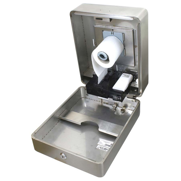 Диспенсер для туалетной бумаги из нержавеющей стали для рулонов до 210 мм, Матовый, 27083 фото  в интернет-магазине Санкомп