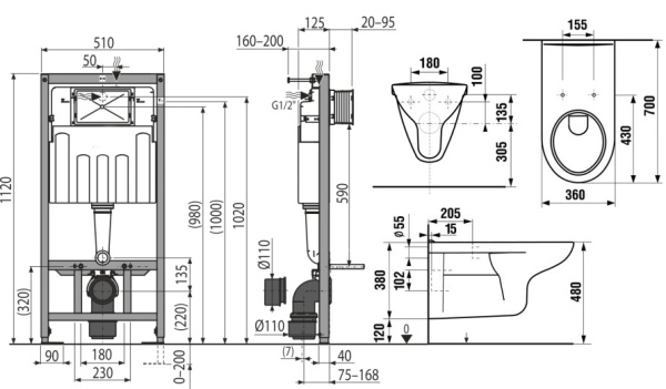 Унитаз для инвалидов МГН подвесной с инсталляцией СИДЕНЬЕ БЕЗ КРЫШКИ фото  в интернет-магазине Санкомп