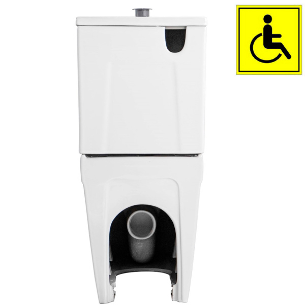 Унитаз-компакт для инвалидов МГН, УНИВЕРСАЛЬНЫЙ, 700х360х890 (470), 2 РЕЖИМА, СИДЕНЬЕ БЕЗ КРЫШКИ фото  в интернет-магазине Санкомп