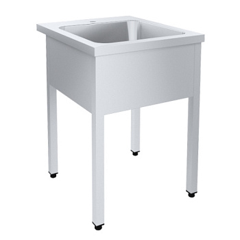 Хирургическая мойка 1х секционная из нержавейки, чаша 500х500х300 мм AISI 304, 700х600х870 мм, 21113 фото  в интернет-магазине Санкомп