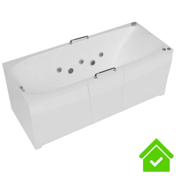 Ванна для инвалидов и пожилых с дверцей лежачая 1500х700х660 мм СЛИВ СЛЕВА ПОЛНАЯ КОМПЛЕКТАЦИЯ 21196 фото  в интернет-магазине Санкомп