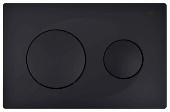 Кнопка смыва двойная, круглая, черная матовая 22476 фото  в интернет-магазине Санкомп