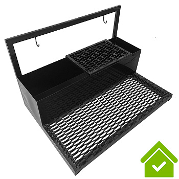 Мойка металлическая для чистки обуви с поддоном шириной 1200 мм съемная решетка 450 мм Черная, 23672 фото  в интернет-магазине Санкомп