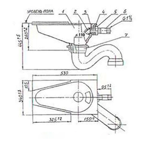 Чаша ГЕНУЯ стальная со смещенным выпуском без арматуры (340х535х264), 2369 фото  в интернет-магазине Санкомп
