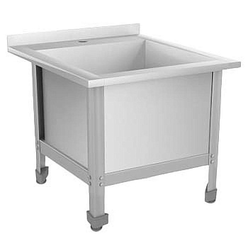 Слив технический из нержавеющей стали с отверстием под смеситель 630х700х550 мм, 16854 фото  в интернет-магазине Санкомп