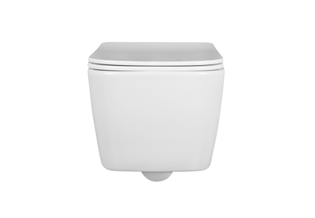 Унитаз подвесной БЕЗОБОДКОВЫЙ (495х350х260) С СИДЕНЬЕМ МИКРОЛИФТ, 24351  фото  в интернет-магазине Санкомп