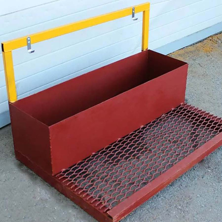 Мойка металлическая для чистки обуви с поддоном шириной 1200 мм съемная решетка 450 мм, 24820 фото  в интернет-магазине Санкомп