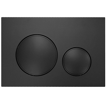 Кнопка смыва двойная, круглая, пластик, черный глянцевый 22442 фото  в интернет-магазине Санкомп